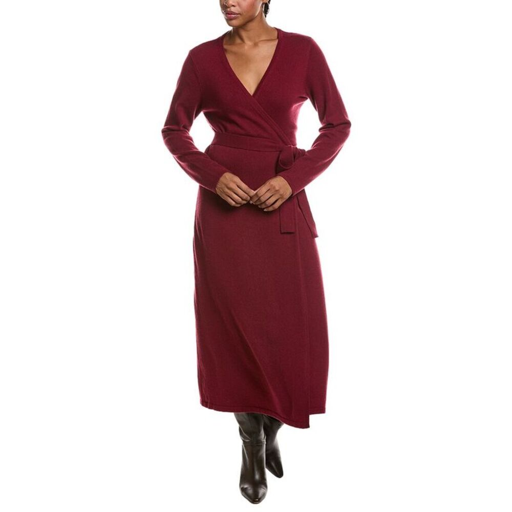 Diane Von Furstenberg Womens Astrid Wool & Cashmere-Blend Wrap Dress